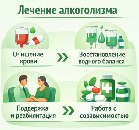 лечение алкоголизма в Зернограде этапы